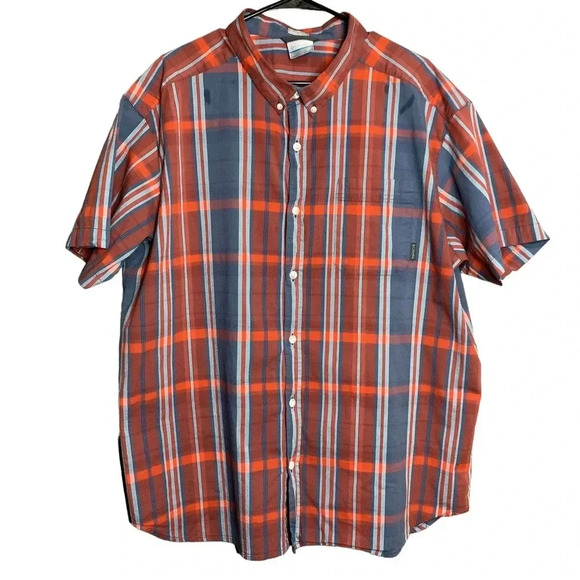 Columbia Men’s Shortsleeve Button Down Shirt Regular Fit Size XXL - Picture 1 of 7